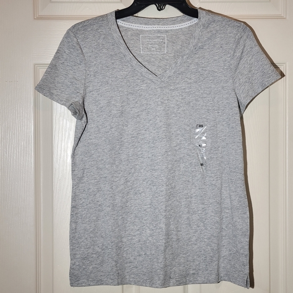 Charter Club Everyday Cotton V-Neck Pajama T-Shirt Heather Gray - Picture 2 of 2